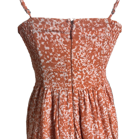 Abercrombie &‎ Fitch Midi Dress Smocked Milkmaid, Sweetheart, Romantic Sz Small - Picture 6 of 13